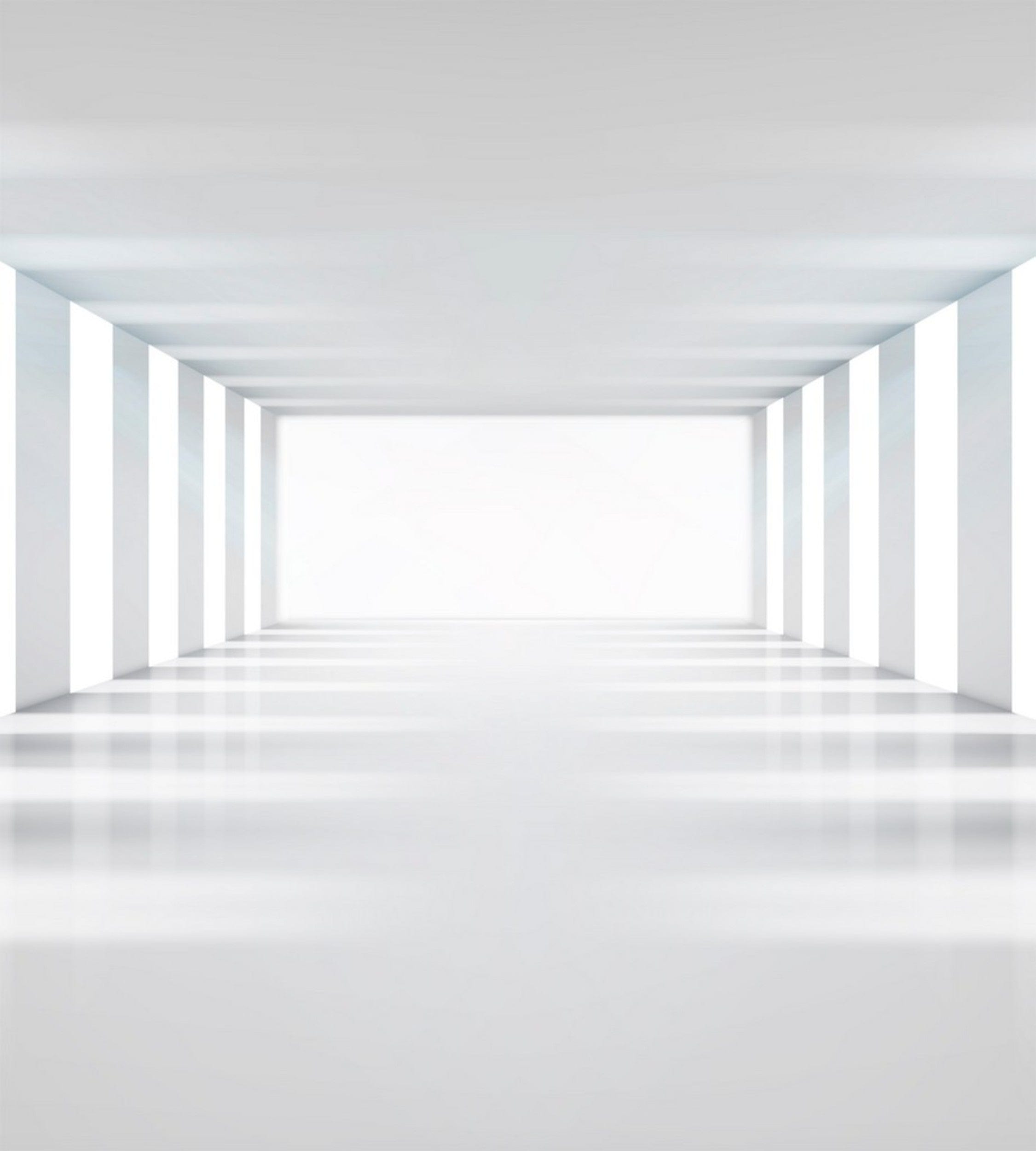 Fotobehang - White Corridor 225x250cm - Vliesbehang Top Merken Winkel